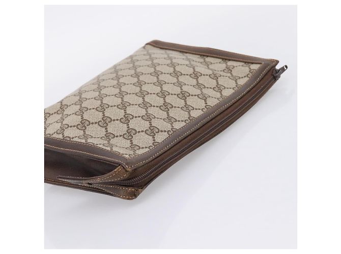 GUCCI GG Supreme Clutch Bag PVC Beige - Ansicht 5