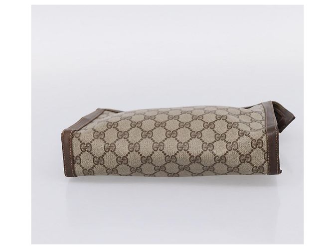 GUCCI GG Supreme Clutch Bag PVC Beige - Ansicht 6
