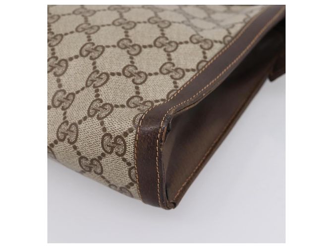 GUCCI GG Supreme Clutch Bag PVC Beige - Ansicht 7