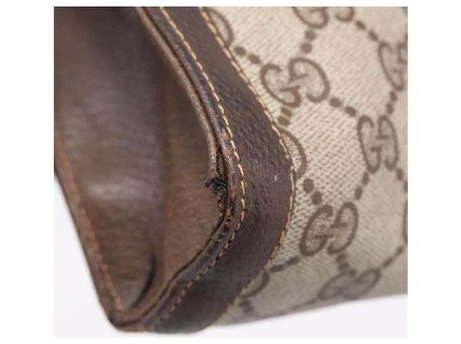 GUCCI GG Supreme Clutch Bag PVC Beige - Ansicht 9