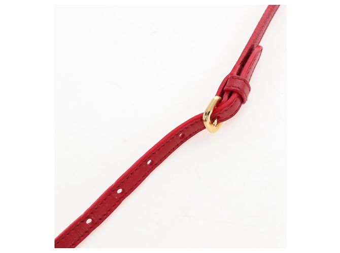 PRADA Hand Bag Leather 2way Red Gold - vista 15
