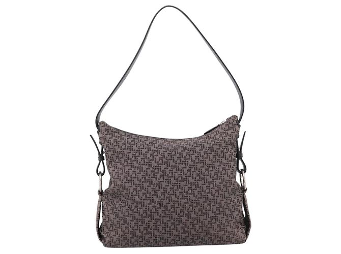 LOEWE Shoulder Bag Canvas Gray Silver - vista 2