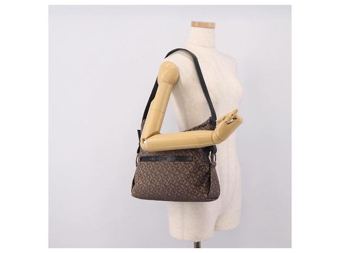 LOEWE Shoulder Bag Canvas Gray Silver - vista 24