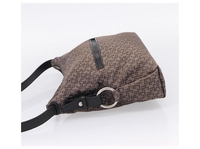 LOEWE Shoulder Bag Canvas Gray Silver - vista 3