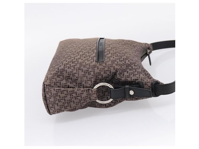 LOEWE Shoulder Bag Canvas Gray Silver - vista 4