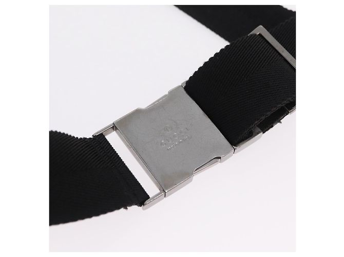 GUCCI GG Canvas Waist Bag Black Silver 28566 - vista 15