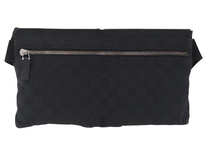 GUCCI GG Canvas Waist Bag Black Silver 28566 - vista 2