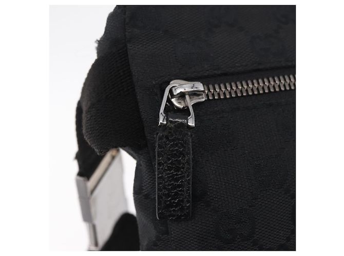 GUCCI GG Canvas Waist Bag Black Silver 28566 - vista 20