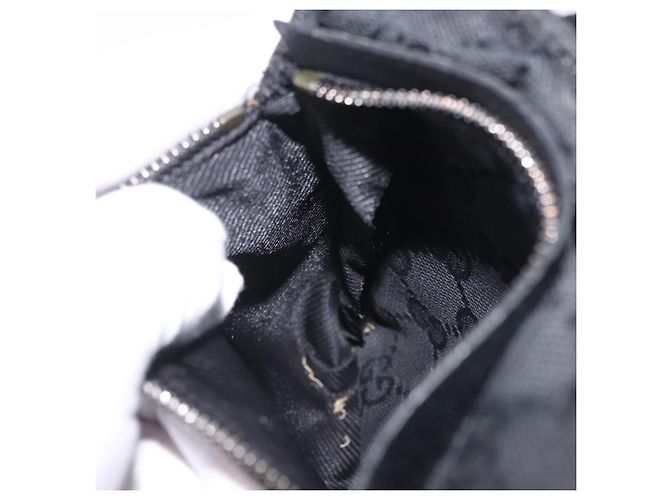 GUCCI GG Canvas Waist Bag Black Silver 28566 - vista 24