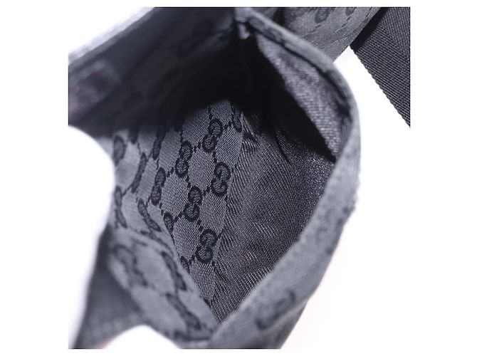 GUCCI GG Canvas Waist Bag Black Silver 28566 - vista 25