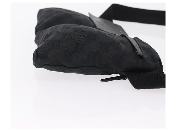 GUCCI GG Canvas Waist Bag Black Silver 28566 - vista 3