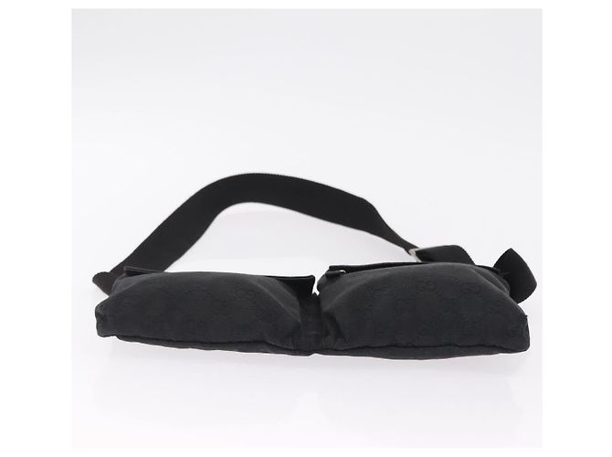 GUCCI GG Canvas Waist Bag Black Silver 28566 - vista 5