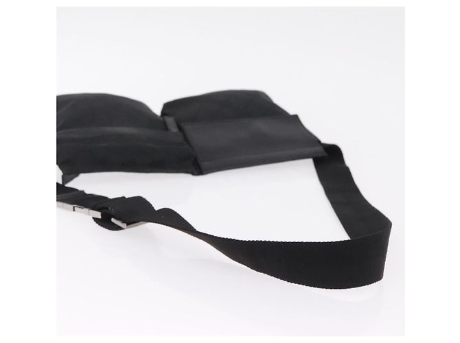 GUCCI GG Canvas Waist Bag Black Silver 28566 - vista 7