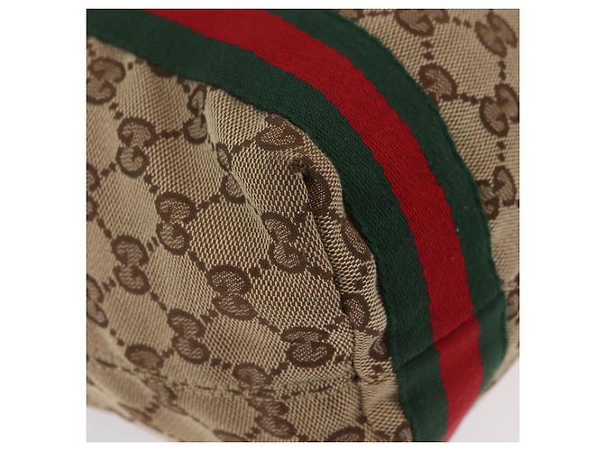 GUCCI GG Canvas Web Sherry Line Tote Bag Beige 189669 - vista 14