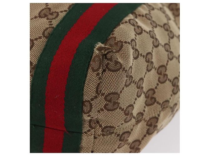 GUCCI GG Canvas Web Sherry Line Tote Bag Beige 189669 - vista 15