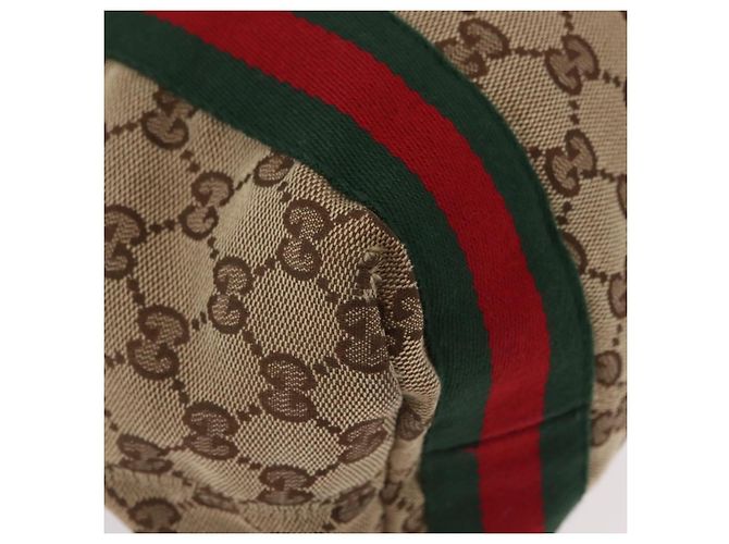 GUCCI GG Canvas Web Sherry Line Tote Bag Beige 189669 - vista 16