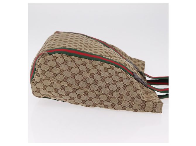 GUCCI GG Canvas Web Sherry Line Tote Bag Beige 189669 - vista 3