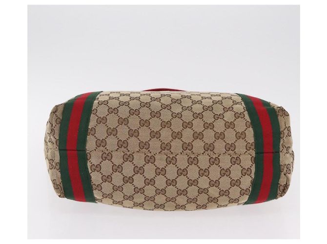 GUCCI GG Canvas Web Sherry Line Tote Bag Beige 189669 - vista 5