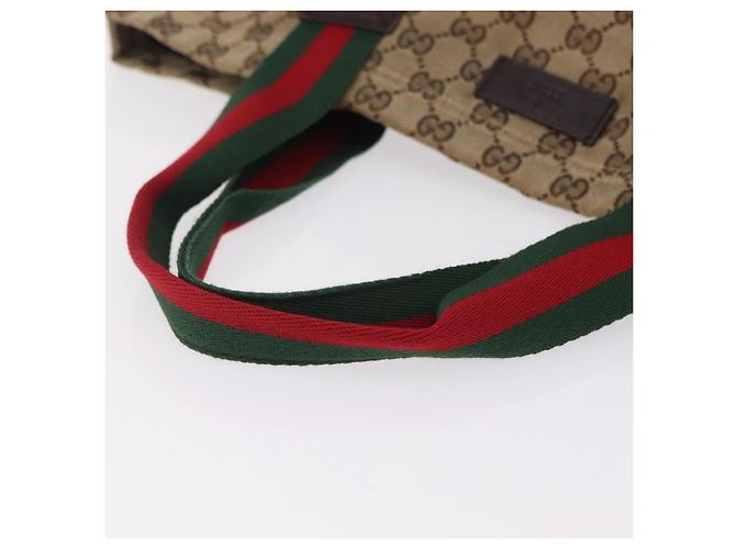 GUCCI GG Canvas Web Sherry Line Tote Bag Beige 189669 - vista 7