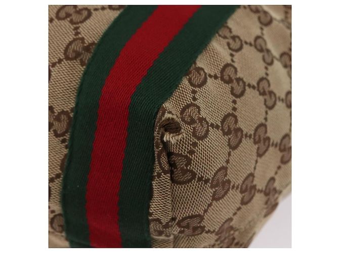 GUCCI GG Canvas Web Sherry Line Tote Bag Beige 189669 - vista 9