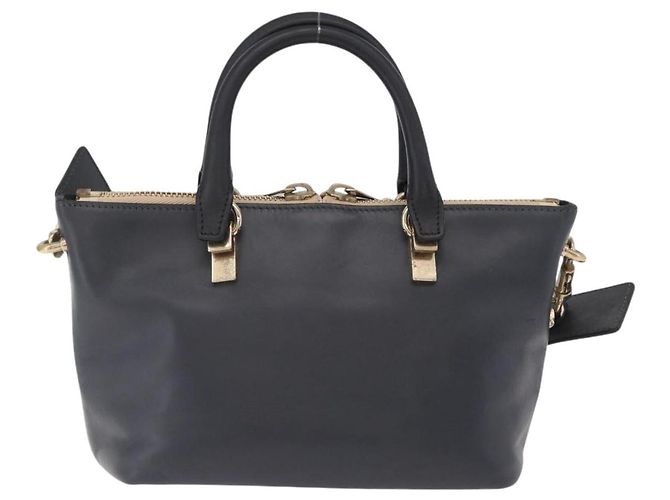 Chloé Chloe Bailey Hand Bag Leather 2way Gray Gold - vista 2