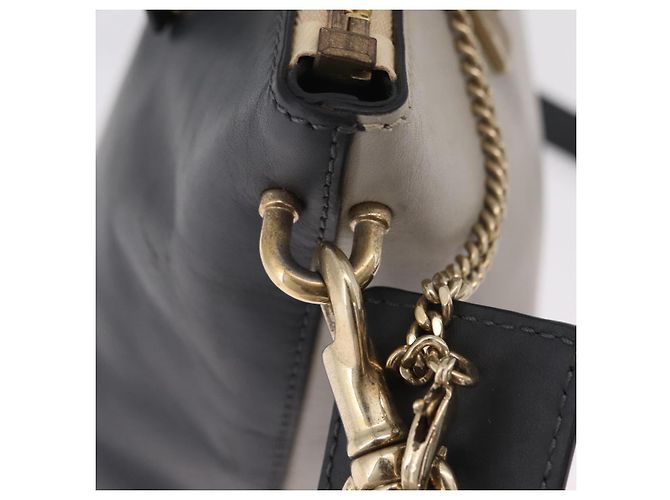 Chloé Chloe Bailey Hand Bag Leather 2way Gray Gold - vista 20