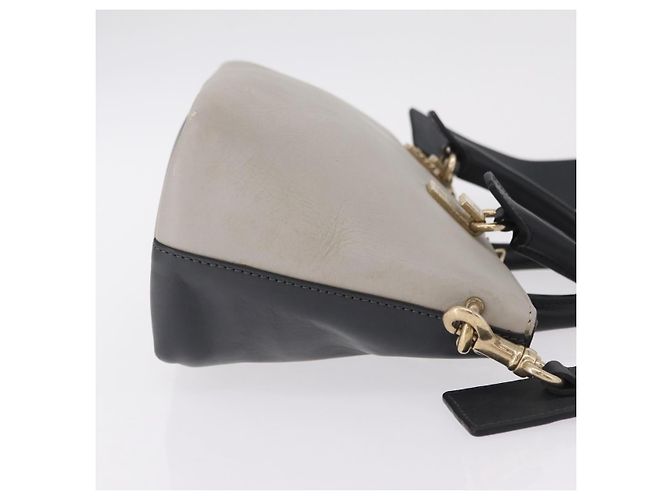 Chloé Chloe Bailey Hand Bag Leather 2way Gray Gold - vista 3