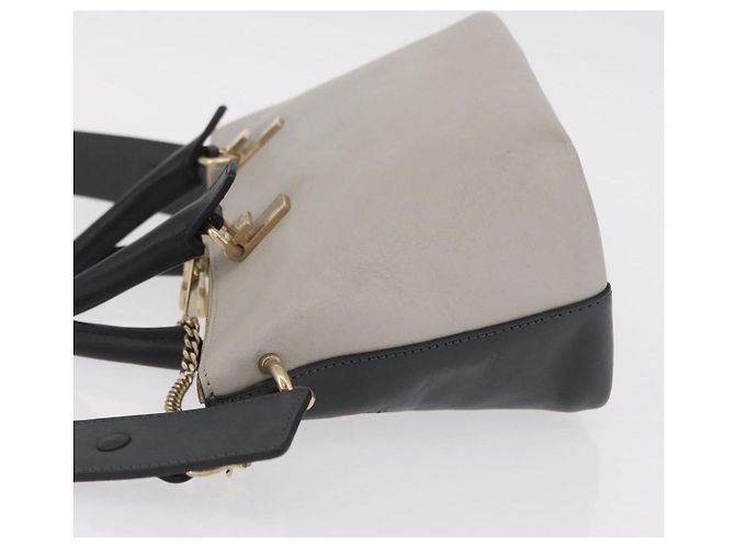 Chloé Chloe Bailey Hand Bag Leather 2way Gray Gold - vista 4