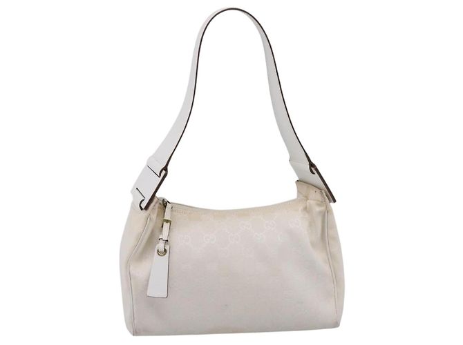 GUCCI Shoulder Bag GG Canvas White Gold 92699 - vista 13