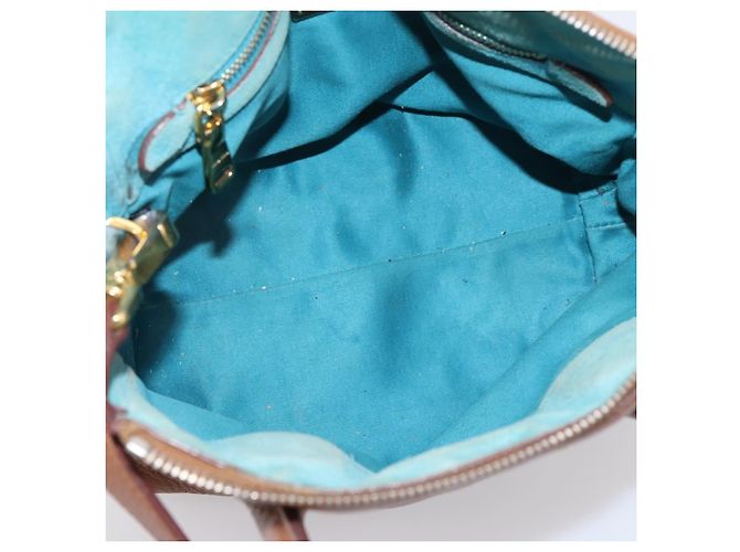 Miu Miu Hand Bag Leather 2way Brown Gold - vista 11