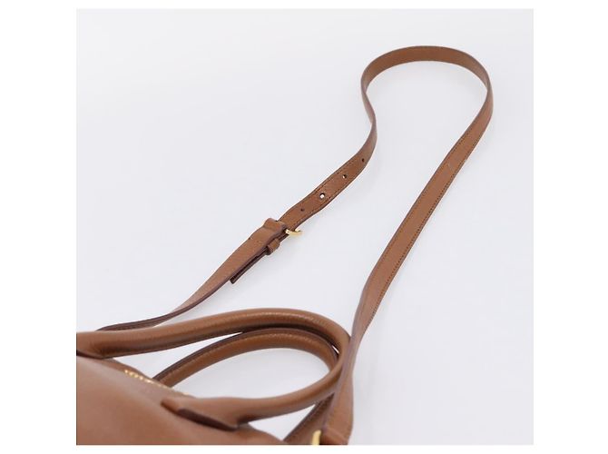 Miu Miu Hand Bag Leather 2way Brown Gold - vista 15