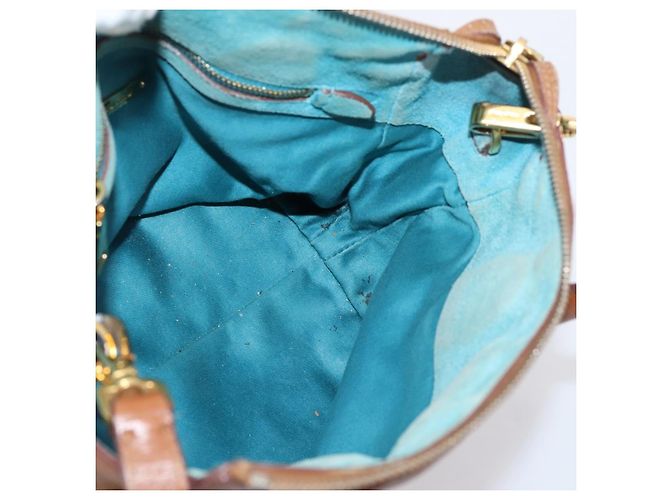 Miu Miu Hand Bag Leather 2way Brown Gold - vista 23