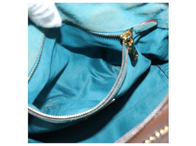 Miu Miu Hand Bag Leather 2way Brown Gold - vista 26