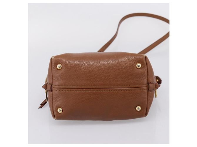 Miu Miu Hand Bag Leather 2way Brown Gold - vista 5