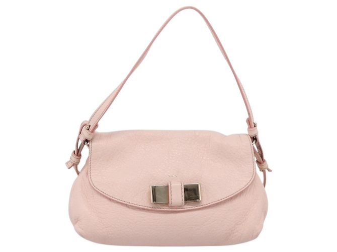 Chloé Chloe Lily Shoulder Bag Leather 2way Pink Gold - vista 13