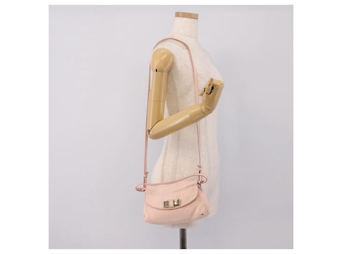 Chloé Chloe Lily Shoulder Bag Leather 2way Pink Gold - vista 23