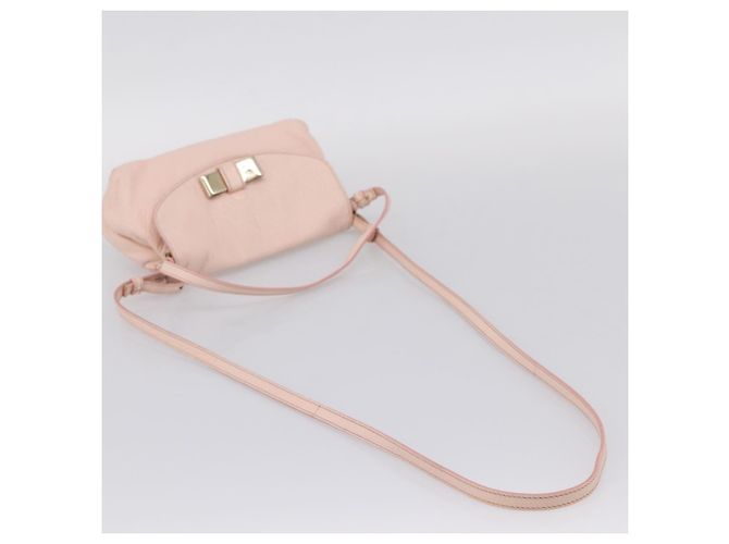 Chloé Chloe Lily Shoulder Bag Leather 2way Pink Gold - vista 8