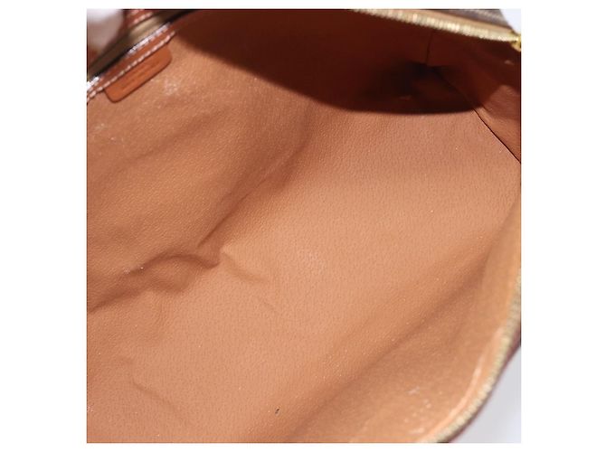 Céline CELINE Macadam Canvas Hand Bag PVC Leather Brown Gold - vista 10