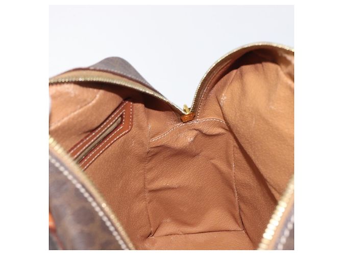 Céline CELINE Macadam Canvas Hand Bag PVC Leather Brown Gold - vista 20