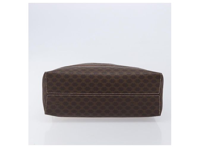 Céline CELINE Macadam Canvas Hand Bag PVC Leather Brown Gold - vista 5
