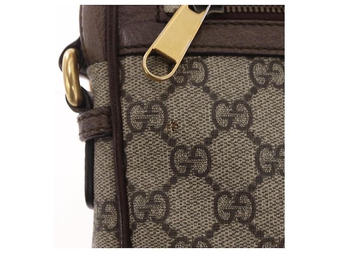 GUCCI GG Supreme Web Sherry Line Bag PVC Beige Gold 547926 - vista 10