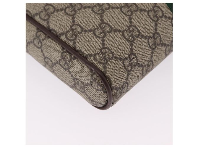 GUCCI GG Supreme Web Sherry Line Bag PVC Beige Gold 547926 - vista 19