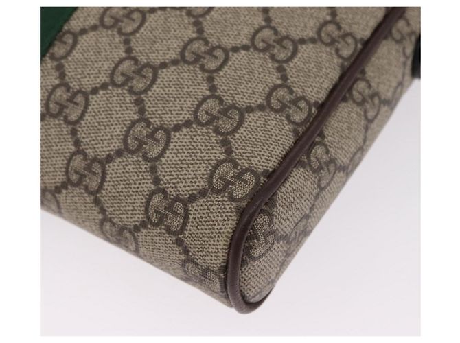 GUCCI GG Supreme Web Sherry Line Bag PVC Beige Gold 547926 - vista 20