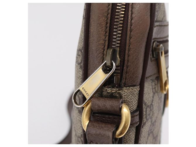 GUCCI GG Supreme Web Sherry Line Bag PVC Beige Gold 547926 - vista 21