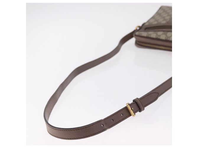 GUCCI GG Supreme Web Sherry Line Bag PVC Beige Gold 547926 - vista 7