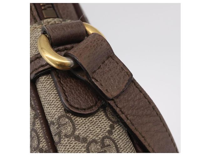 GUCCI GG Supreme Web Sherry Line Bag PVC Beige Gold 547926 - vista 8