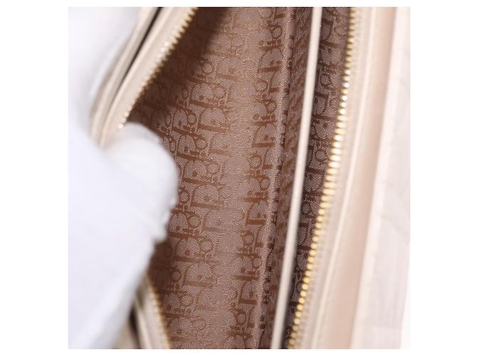 Christian Dior Canage Shoulder Bag Lamb Skin Beige Gold Tone - vista 25