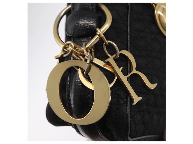 Christian Dior Canage Shoulder Bag Nylon Black Gold Tone - vista 10