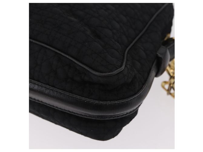 Christian Dior Canage Shoulder Bag Nylon Black Gold Tone - vista 18