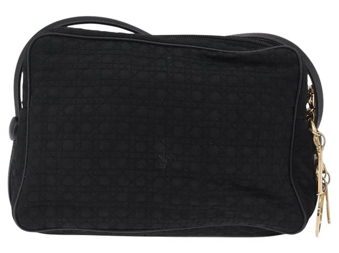 Christian Dior Canage Shoulder Bag Nylon Black Gold Tone - vista 2